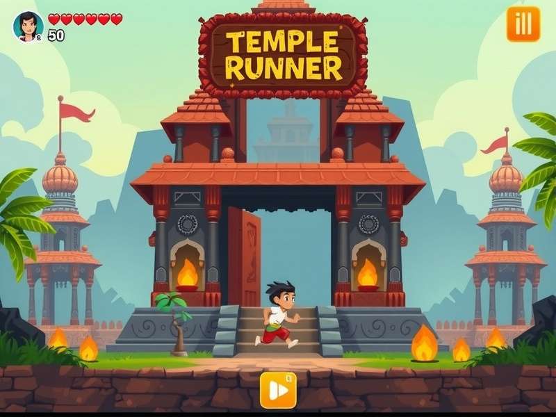 Ancient Temple Runner Indian festival event